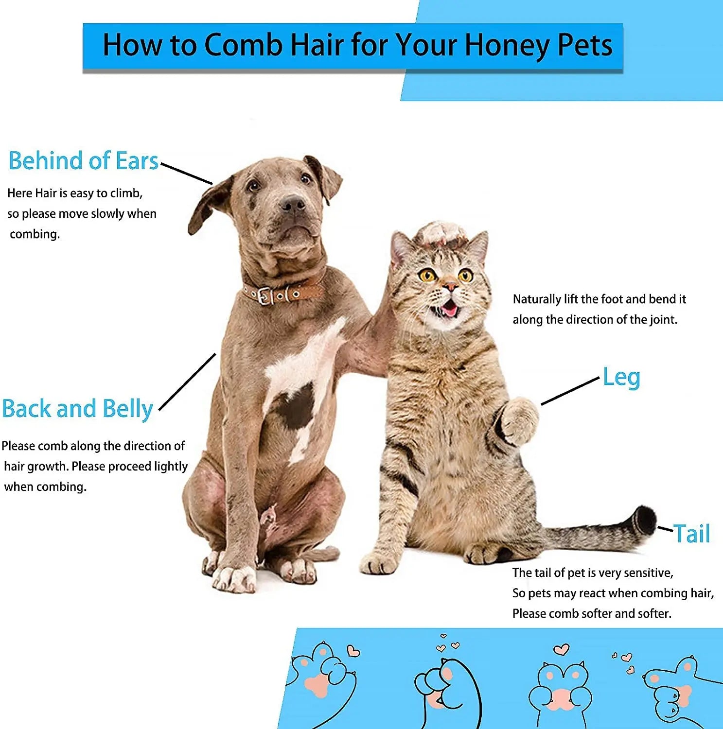 Dog Hair Remover Brush Cat Dog Brush Grooming Comb for Long Hair Pet Remover Brush Pet Manufacturer Wholesale FBA Dog Products