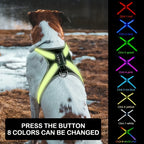 8 Colors LED Pet Vest Rechargeable - Keep Your Dog Safe and Visible at Night with Flashing Lights Suitable for Medium Large Dogs