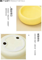 High Capacity White Ceramic Cat Bowl Large Wide Mouth Monolayer for Protection Cervical Vertebrae for Cat Food Rice Other Meals