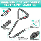 Dog Car Seat Belt Seatbelt Harness Adjustable Metal Buckle Elastic Reflective Vehicle Car Tether for Small Medium Large Dogs