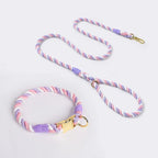 Large Medium Small Dog Products Personalized Pet Bow Tie Color Gradient Collar Metal Buckle Alloy D-Hook Polyester Cotton