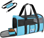 Pet Carrier Airline Approved Cat Carriers for Medium Cats Small Kitty with Soft Mat Foldable Pet Carrier Bag Cat Products
