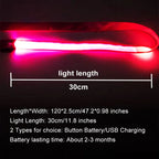 LED Light up Dog Leash Luminous Rope Lead Leash Dog Safety Flashing Glowing LED Dog Leash Collar Electronic Pet Accessories
