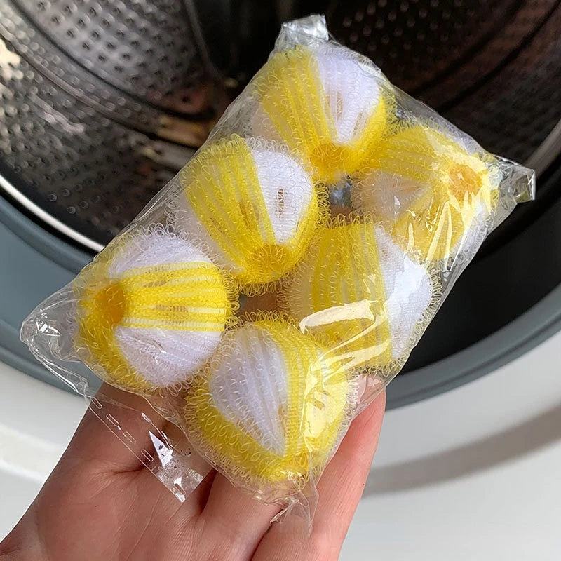 6 Pack Pet Hair Remover Catcher Washer Dryer Balls Washing Machine Laundry Ball Pet Hair Remover for Washing Machines