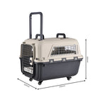 Luxury Large Pet Trolley Case Portable Plastic Dog Carrier Flight Crate with Large Capacity for Travel Cage