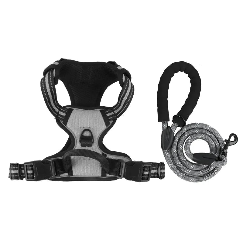 Dog Harness for Large Dogs No Pull Vest with Reflective Strip Control Handle Adjustable Comfortable for Easy Walking Pet Harness