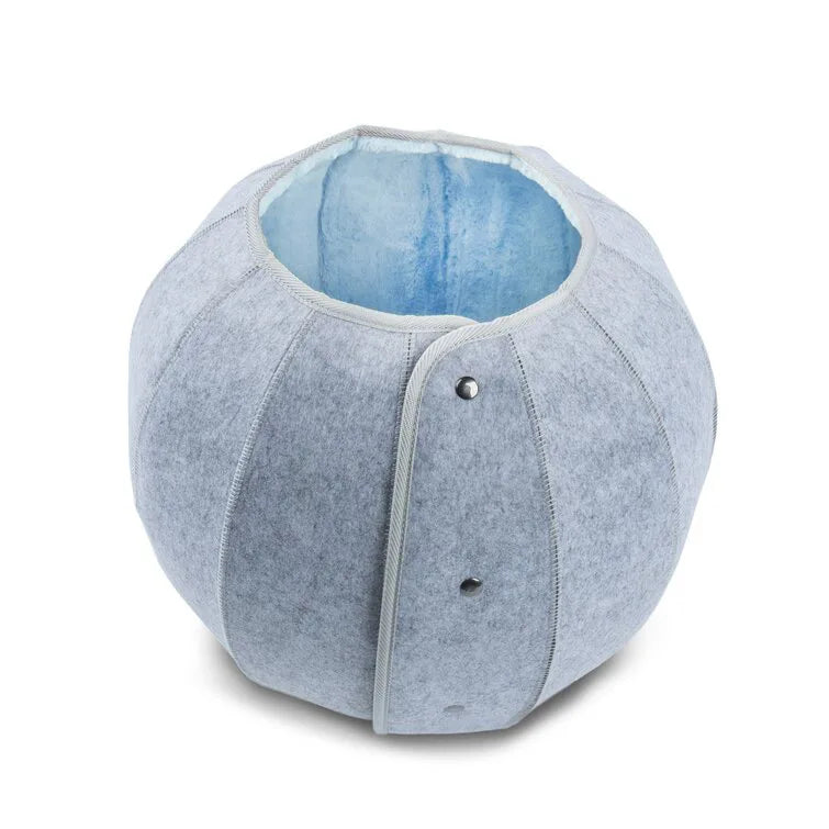 Cat Bed House Indoor Cat Toys Ball Interactive Soft Cute Shell Foldable Pet Toy Cat Tunnel Cave Tube Condo Fun Toy Bed for Kitty