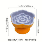 Colorful High-Footed Slow Feeder Ceramic Cat Bowls Anti-Spill Neck Protecting Pet Bowl for Small Dogs and Cats