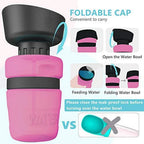 BPA Free Pet Water Bottle Foldable Dog Bowl OEM Custom Dog Water Bottle Outdoor Travel Drinking Designer Dog Bowls Drink Bowl