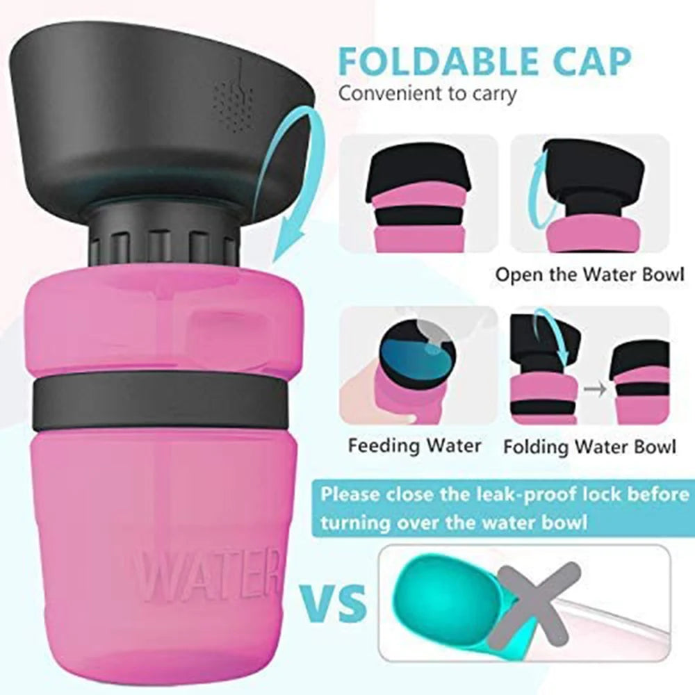 BPA Free Pet Water Bottle Foldable Dog Bowl OEM Custom Dog Water Bottle Outdoor Travel Drinking Designer Dog Bowls Drink Bowl