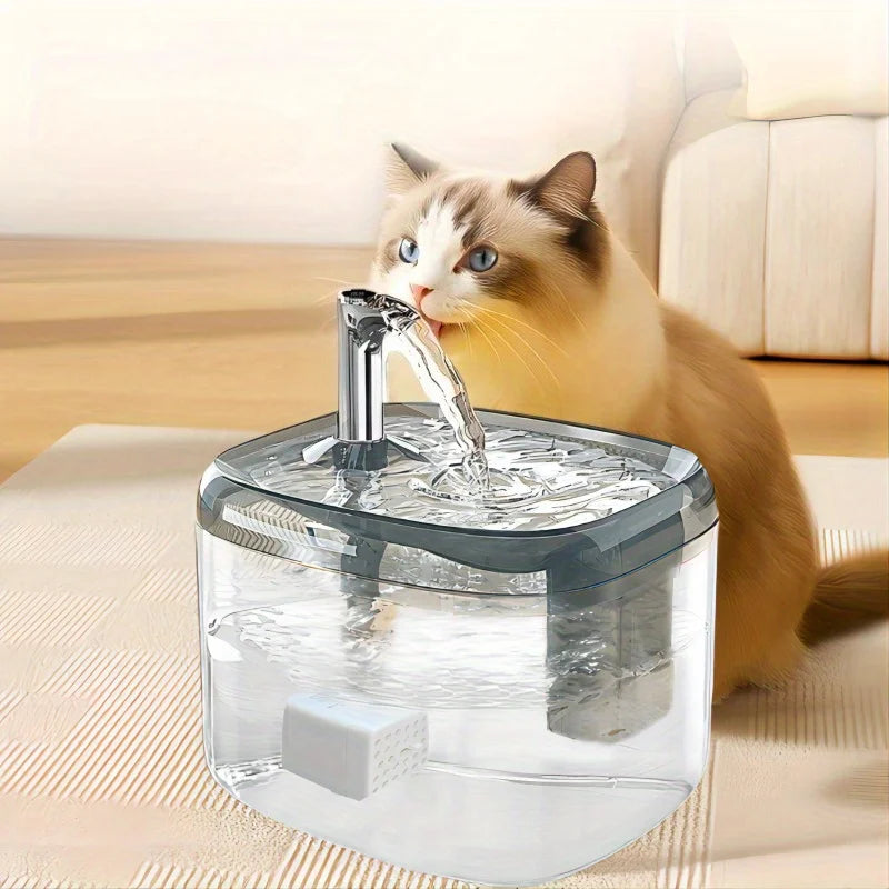 Custom 1.5L Smart Pet Water Dispenser for Dogs and Cats USB Powered Quiet Automatic Cat Water Fountain with Faucet Spout