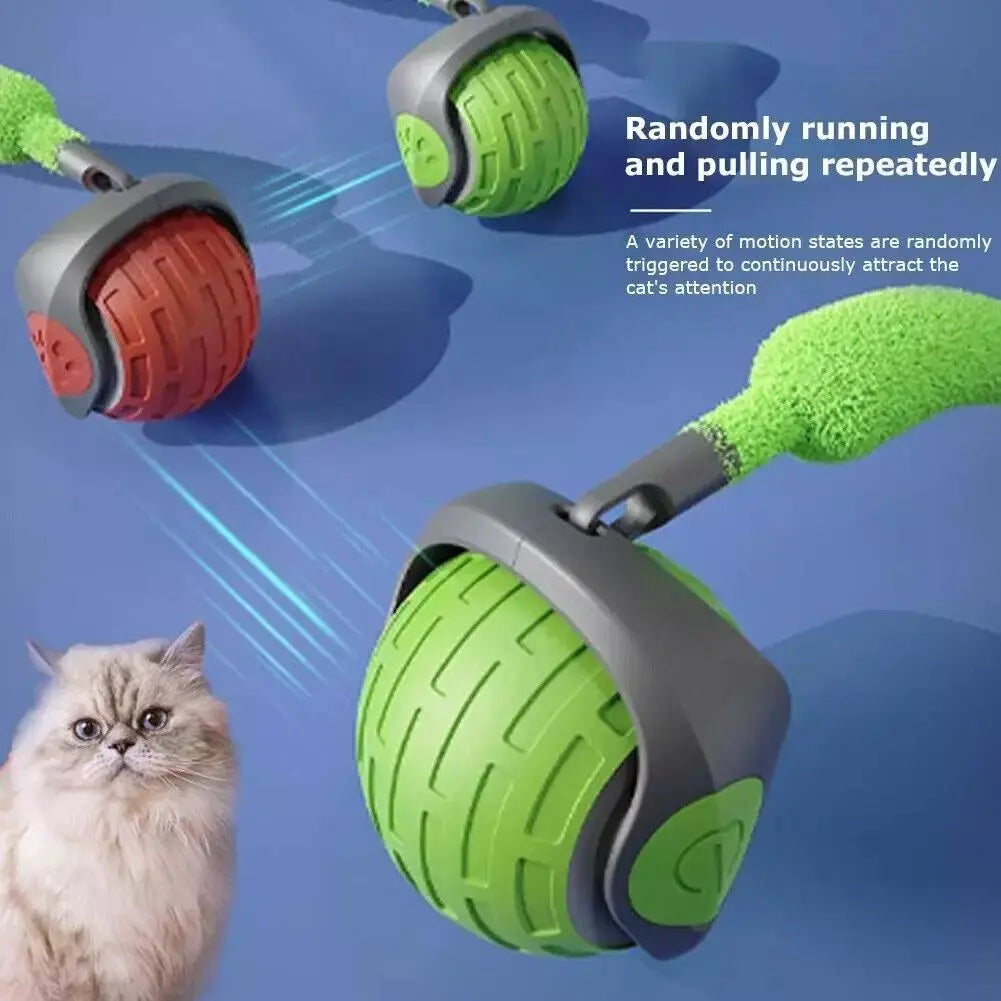 Speedy Tail Cat Toy Smart Cat Toy Ball Rolling Ball Pet Decompression Automatic Moving Interactive Cat Balls Toy