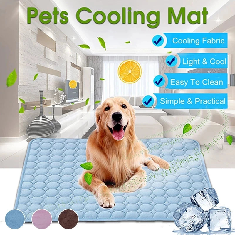 Dog Cooling Mat Summer Pad Mat Cat Blanket Sofa Breathable Pet Dog Bed Washable Pet Mat in Car Dog Products