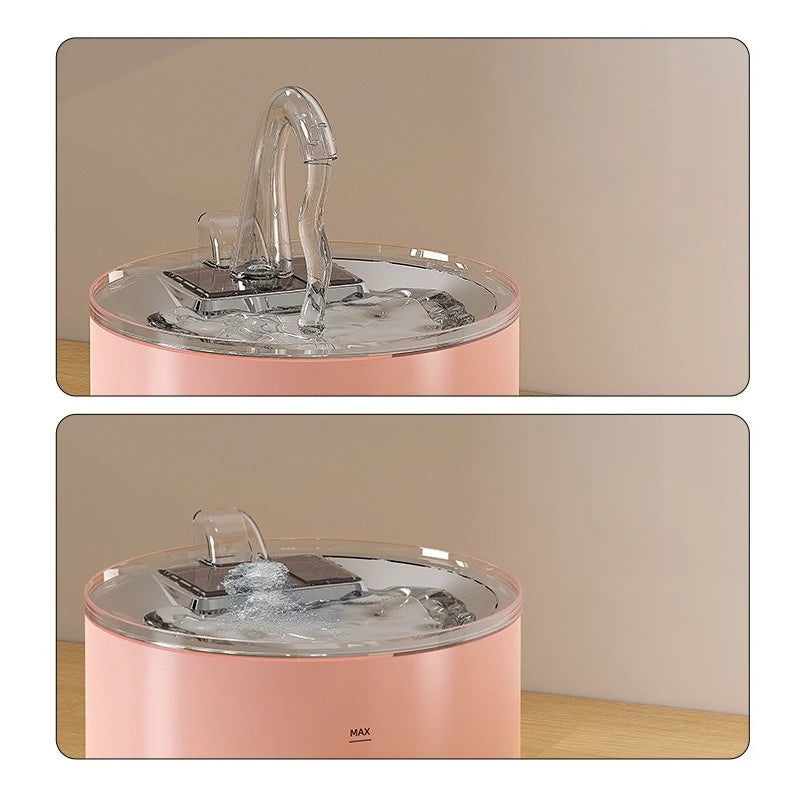 2026 New 2.2L Smart Ceramic Modern Cat Water Fountain with Charge Automatic Filtration OEM Elegant Design Durable Easy to Clean