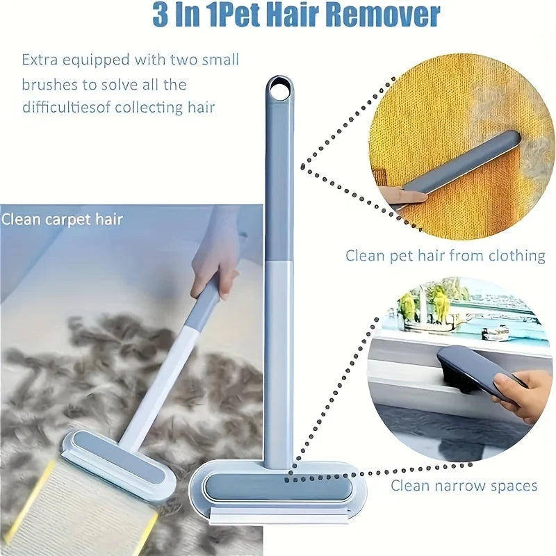 Reusable Pet Hair Remover Brush for Dogs & Cats Multifunctional Fur Lint Roller Hair Removal Tool for Sofa Carpets Cleaning Aid
