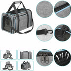 Soft Cat Handbag Pet Carries Bags 2 Sided Expandable Carrier Breathable Net Pet Outdoor Travel Shoulder Bags Cat Products