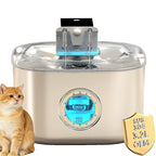 2026 New OEM 3.2L Stainless Steel Cat Water Dispenser Wireless Cat Water Fountain Smart Circulation Window Model for Multi Cats
