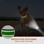 Reflective Personalized Dog Collar with Safety Locking Buckle Adjustable Nylon for Dogs-OEM Custom Logo