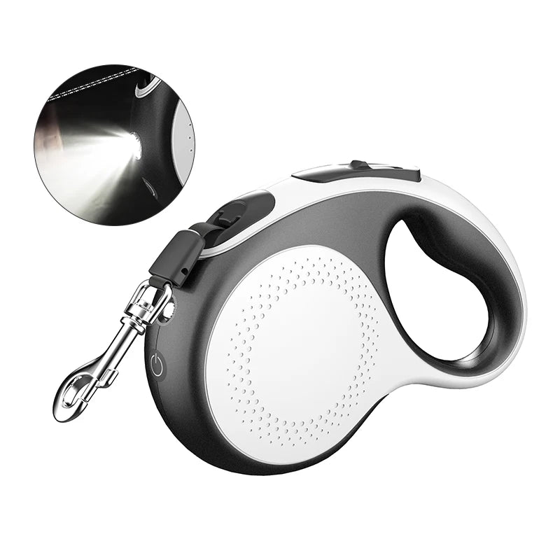5M Dog Leashes LED Light Retractable Pet Leads Traction Rope Belt Durable Automatic Large Dog Cat Walk Leash Design Dog Products