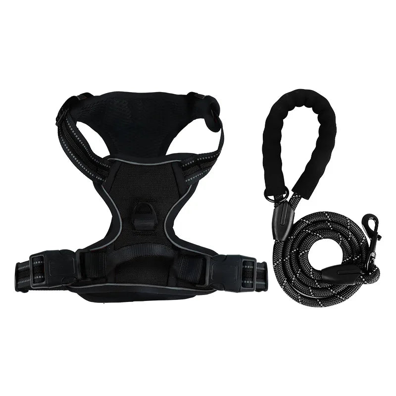 Dog Harness for Large Dogs No Pull Vest with Reflective Strip Control Handle Adjustable Comfortable for Easy Walking Pet Harness