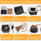 2025 New Waterproof Dog Booster Car Seat Breathable Luxury Dog Car Seat Dog Beds for Outdoor Travel Pet Carrier