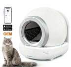 Self Cleaning Plastic Cat Litter Box 65L Extra-Large Capacity Automated Multiple Cats APP Control Safe Low Noise