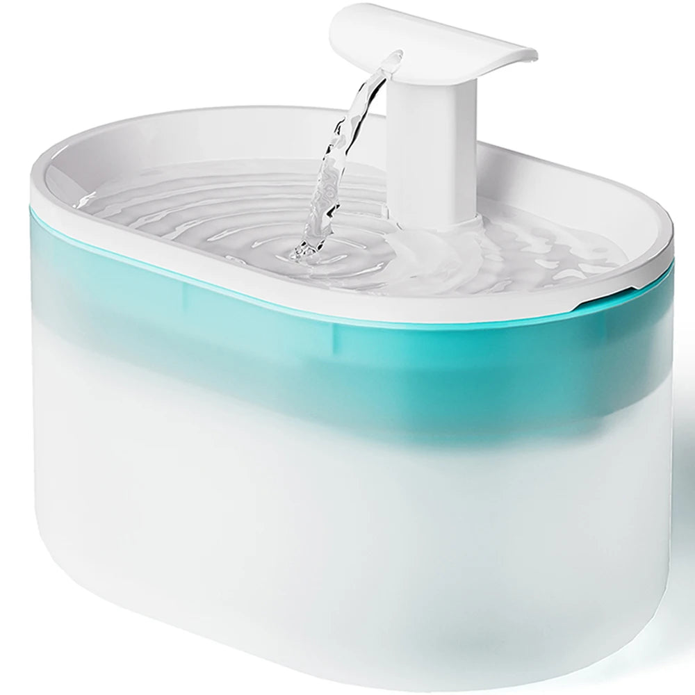 71fl Oz/2.1L Pet Water Fountain Ultra Quiet Plastic Cat Water Fountain for Cat BPA-Free Plastic Cat Fountain Dog Water Dispenser