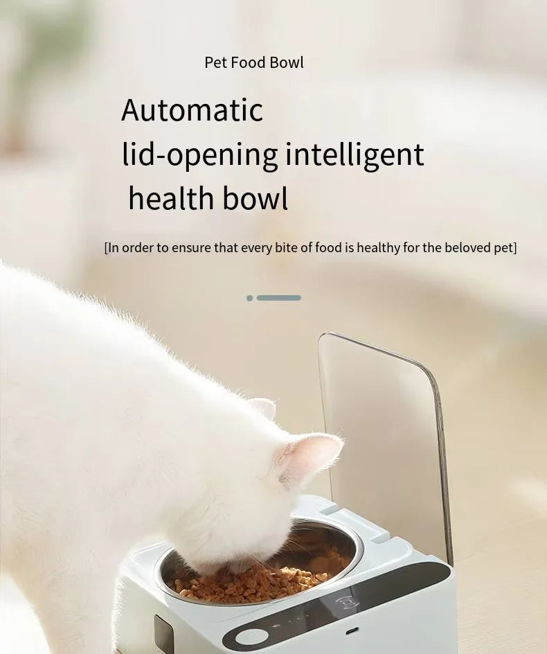 OEM ODM Wholesale Smart Automatic Cat Dog Bowl Sensor Activated Lid 304 Stainless Steel Elevated 350ml Waterproof Feeding Bowl