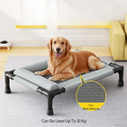 Large Breathable Mesh Dog Bed Off-The-Ground Moisture-Proof with Removable Washable Feature Universal Camp Bed for Summer Winter