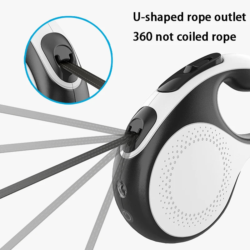 5M Dog Leashes LED Light Retractable Pet Leads Traction Rope Belt Durable Automatic Large Dog Cat Walk Leash Design Dog Products