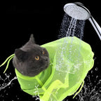 Adjustable Cat Grooming Bag Durable Bite & Scratch Resistant Mesh Stocked Bathing and Nail Trimming Tool