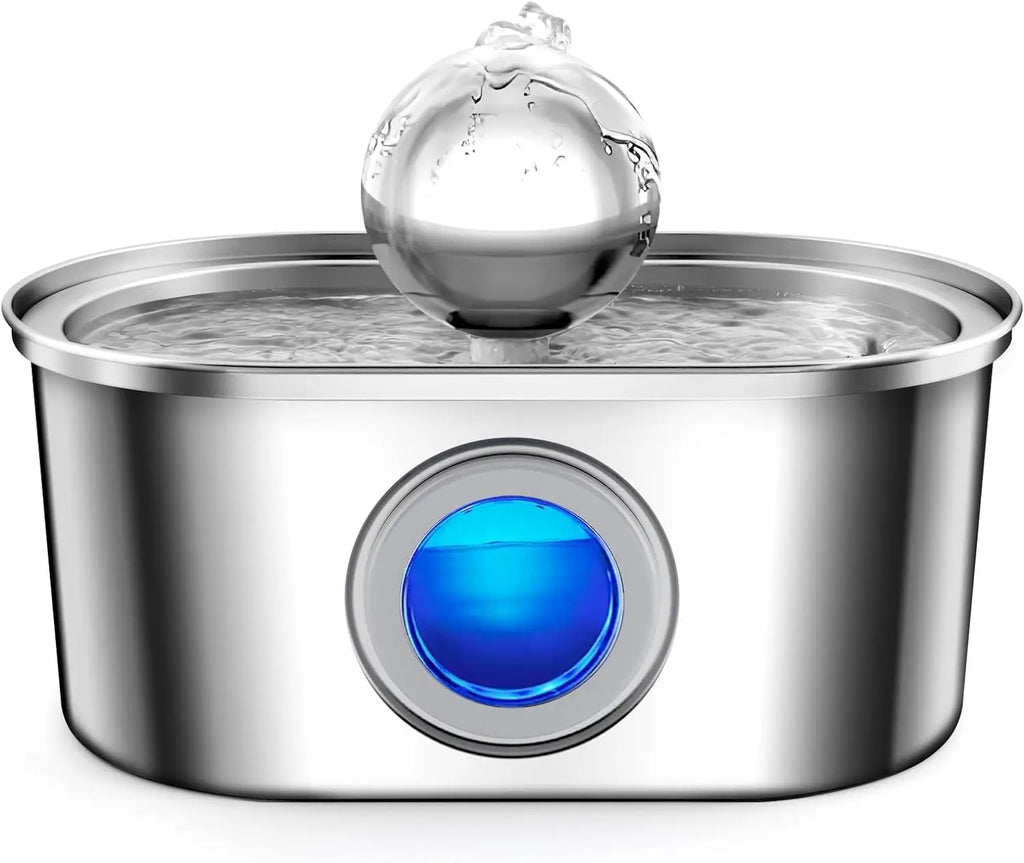 OEM 3.2L Eco-Friendly Stylish Stainless Steel Automatic Cat Water Fountain with Portable Design for Indoor Use