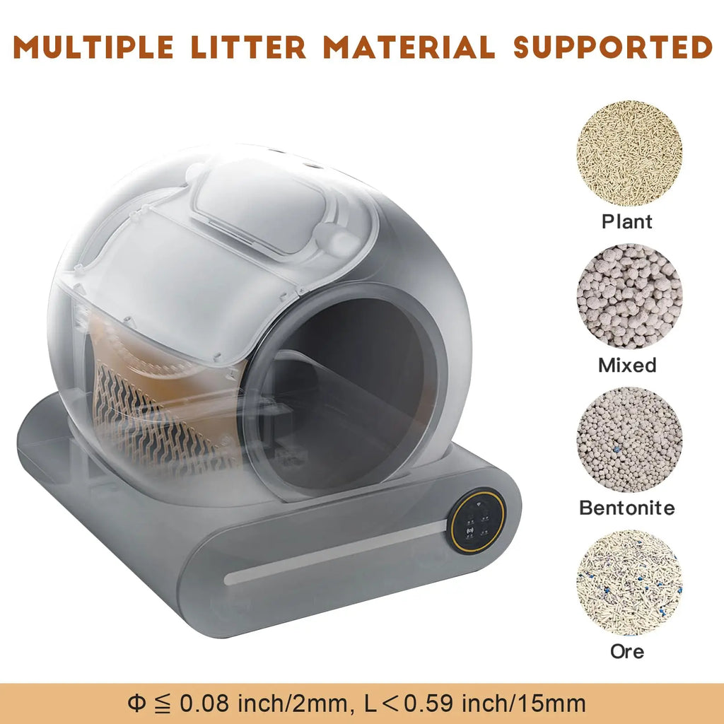 OEM Automatic Cat Litter Box Self Cleaning Litter Box Semi-Enclosed 65L Cat Litter Box Cat Toilet Litter Tray Cat Products
