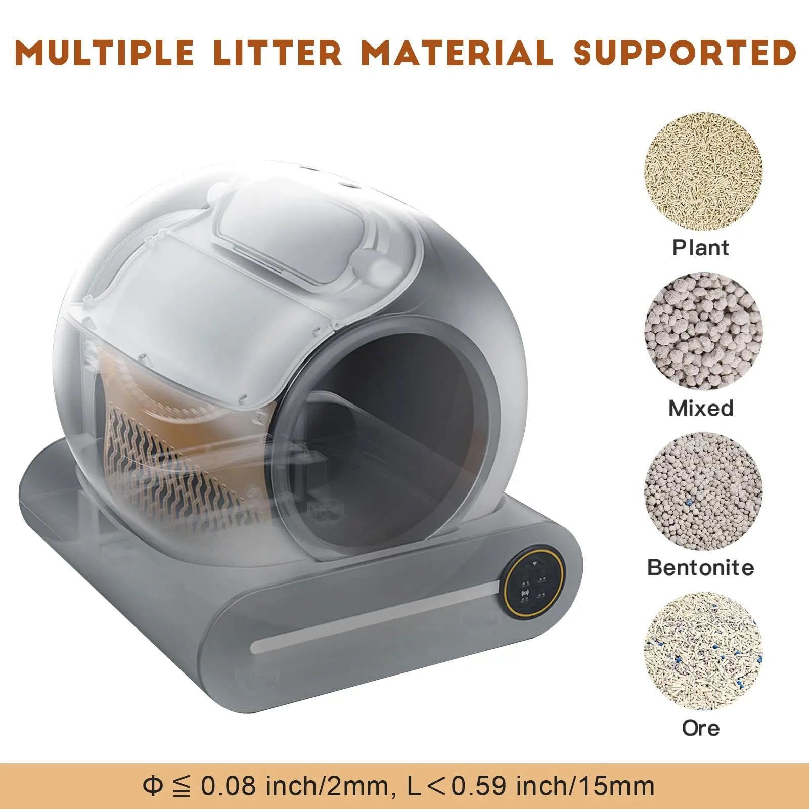 OEM Automatic Cat Litter Box Self Cleaning Litter Box Semi-Enclosed 65L Cat Litter Box Cat Toilet Litter Tray Cat Products