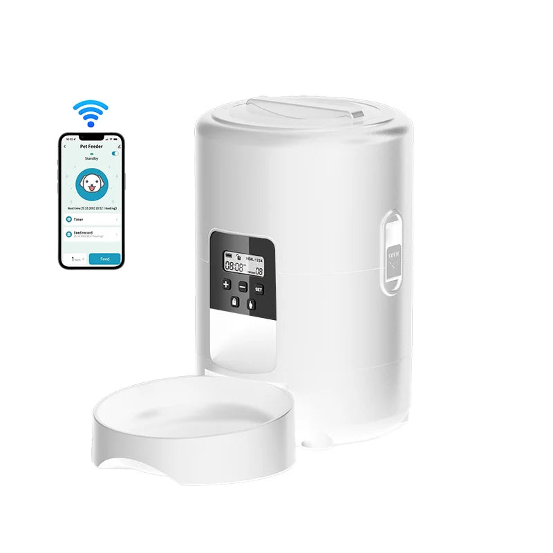 2L APP Control Automatic Dog Feeder Button Version Auto Cat Food Dispenser Smart Control Pet Feeder for Cats Dog Dry Food Bowl