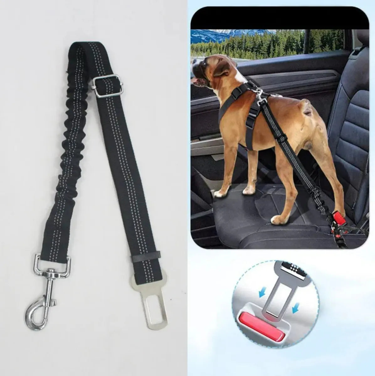Adjustable Dog Car Seat Belt Nylon Lead Dog Leash Backseat Safety Belt Dog Harness Pet Collars Pet Accessories