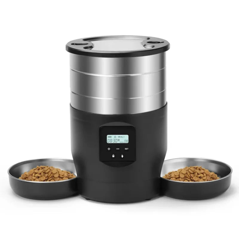 4.5L Smart APP Control Automatic Cat Feeder with Recording Stainless Steel Smart Pet Feeder Automatic for Cats Dogs