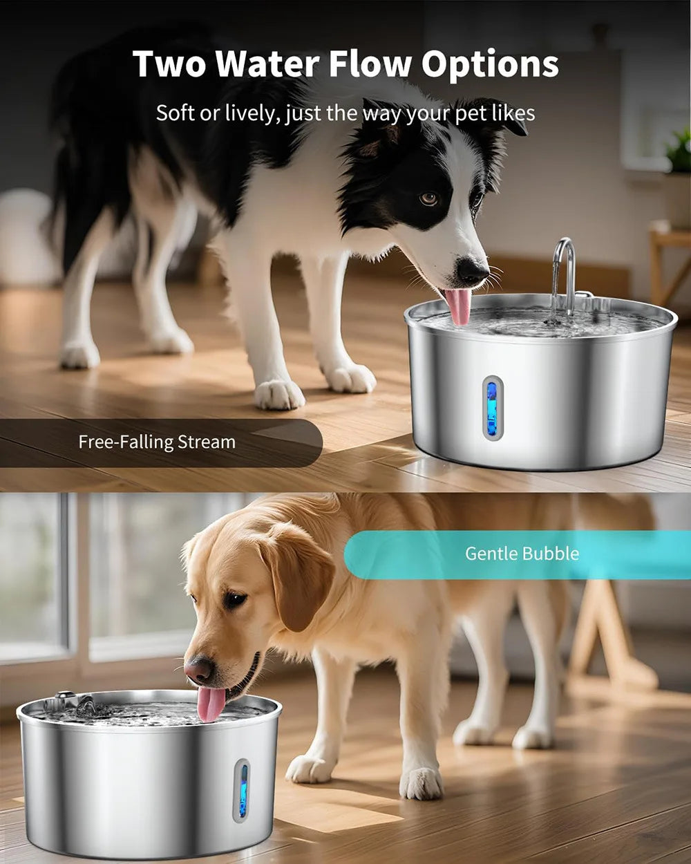 OEM 7L Large Capacity Stainless Steel Automatic Cat Water Fountain for Dogs with Filtration Ultra-quiet Pet Water Dispenser