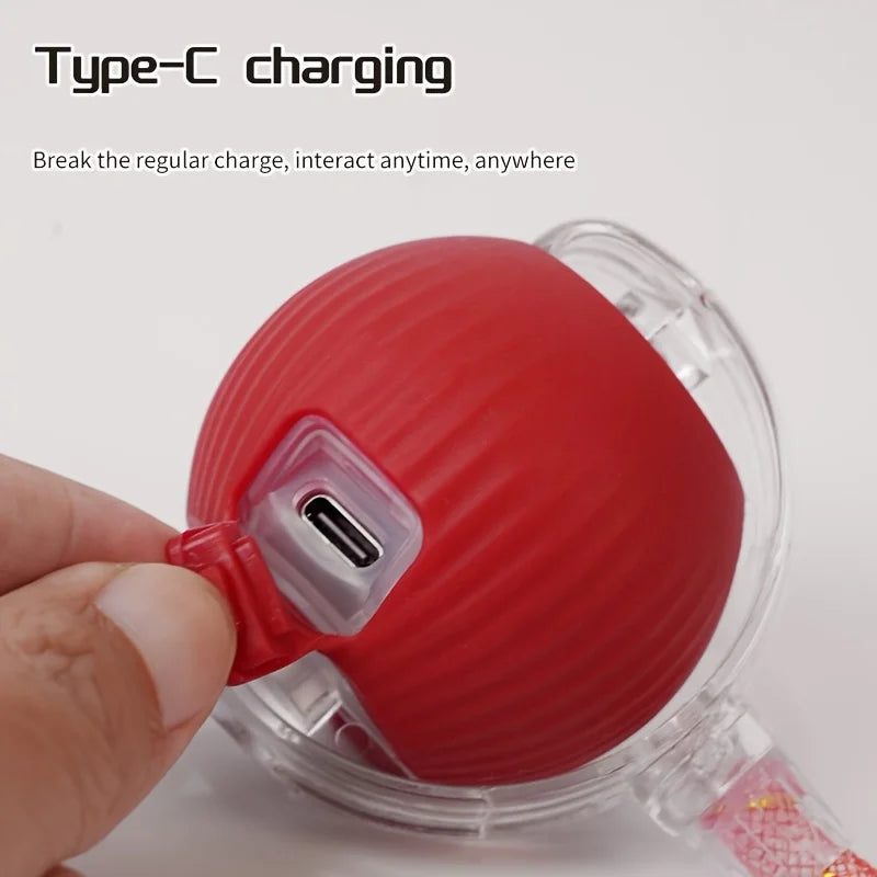 Wholesale Indoor Cat Interactive Ball Toy With Elastic Net Tail Automatic Moving Ball Toy Activation Electric Cat Toy