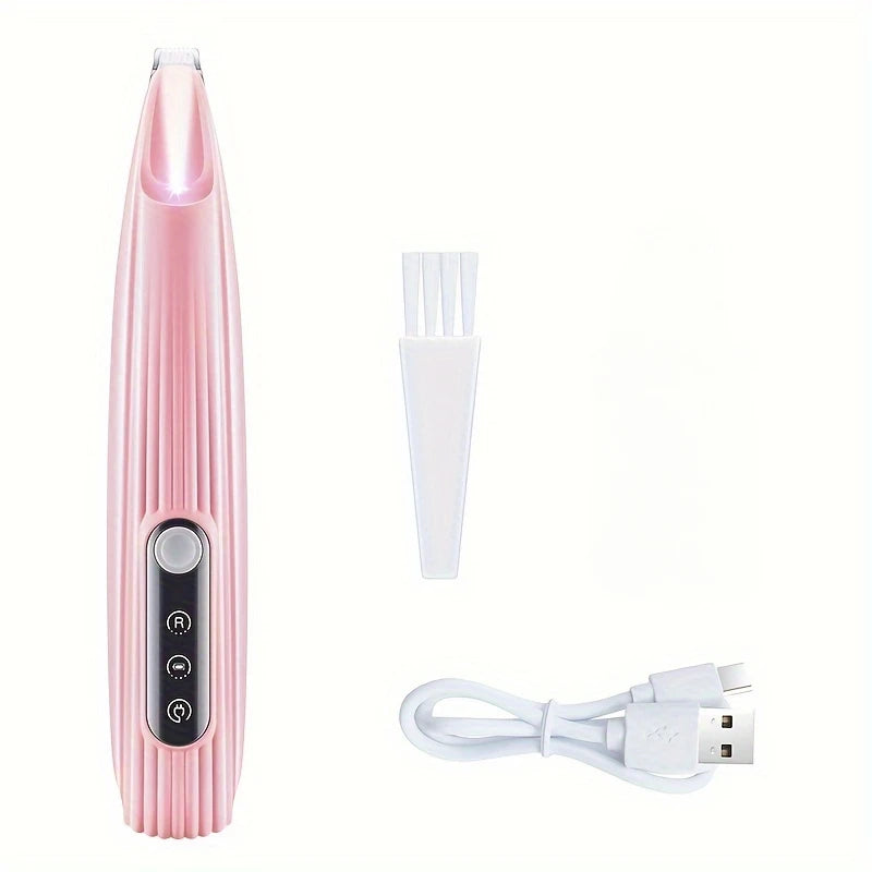 LED Light Pet Hair Trimmer Quiet Dog Grooming Clippers USB Rechargeable Dog Paw Hair Trimmer with Display Pet Grooming Tools