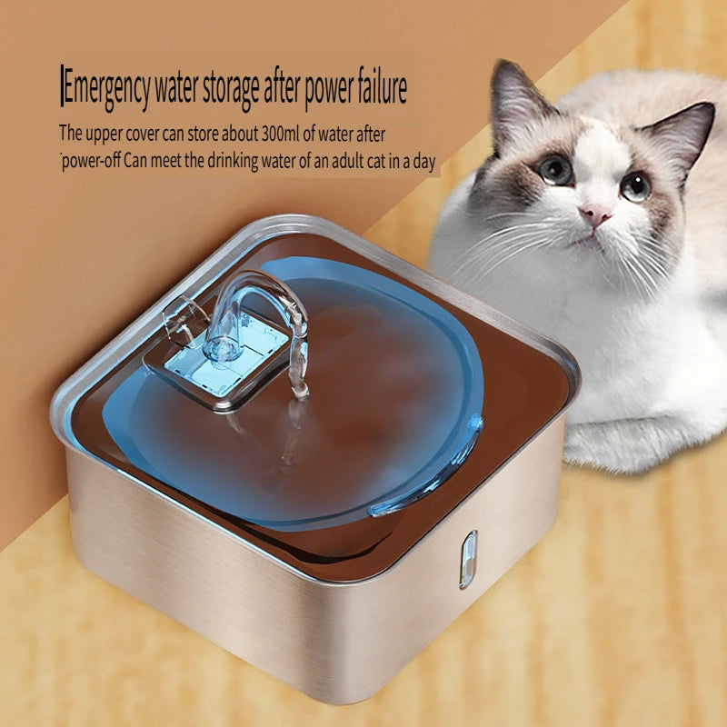 7L Large Capacity Stainless Steel Dog Water Fountain for Mult Cats Automatic Pet Water Dispenser Dog Fountain