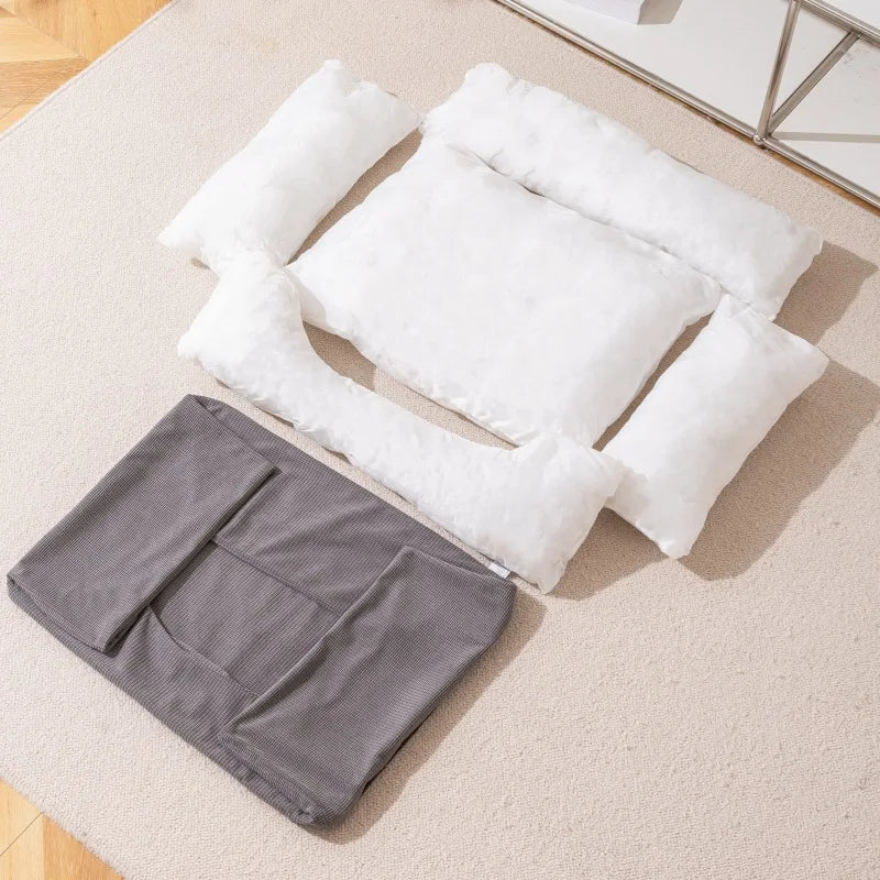 Wholesale Corduroy Removable and Washable Four Season Pet Beds Cat Bed in Stock Deep Sleep for Small Dog Bed Dog Sofa