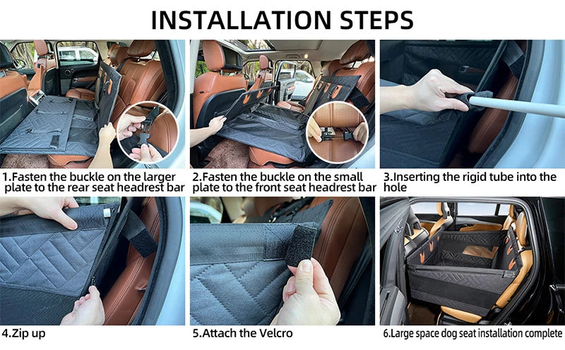 Extended Dog Car Seat Cover for Pet Car Seat Cover Oxford Cat Seat Back Pet Hammock Car Back for Small Medium Large Dogs