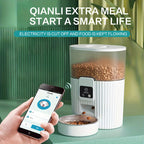 WiFi Remote Intelligent Pet Feeder Automatic Dog and Cat Food Dispenser with Scheduled Feeding Smart Indoor Plastic Cat Feeder