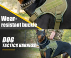 1000D Nylon Dog Vest Harness Set Modern Tactical Outdoor Training Vest Quick Release for Summer Winter Hunting Featuring Print