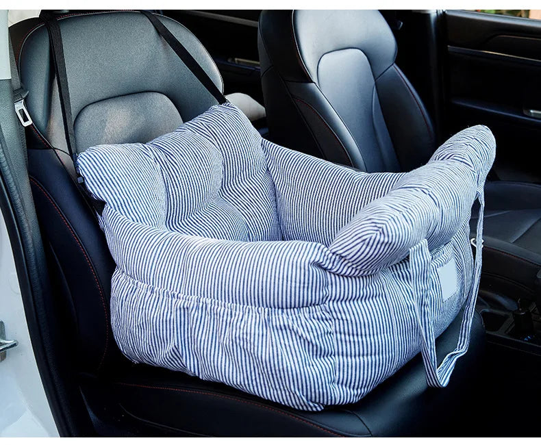OEM Cozy Pet Adjustable Soft Warm Kennel Bed Portable Washable Dog Car Seat with Easy Installation Solid Pattern Travel Carrier