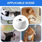 1.5L Automatic Cat Water Dispenser Fountain Rechargeable Pet Water Dispenser with Long-Lasting Filtered Sensor Ceramic Cat Bowl