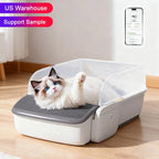 US Warehouse 2025 Open Design Intelligent Automatic Cat Litter Box Smart APP Self Cleaning Litter Box for Cats
