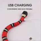 Automatic Cat Toys Interactive Smart Sensing Snake Tease Toys for Cats USB Charging Cat Accessories Game Play Toys