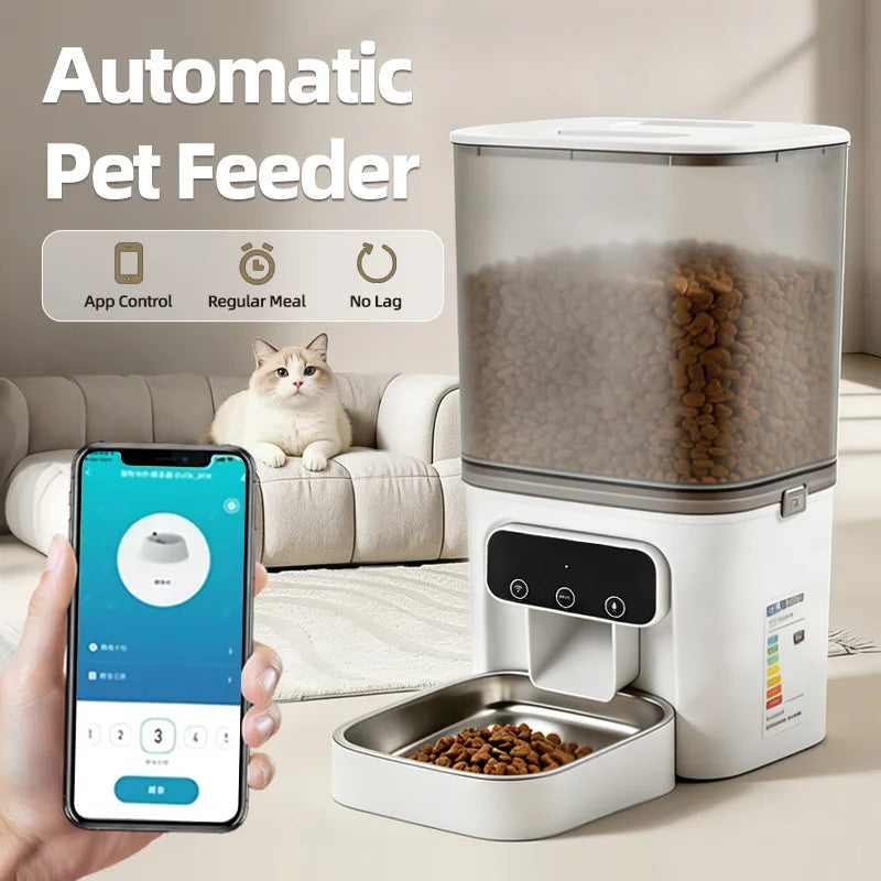 OEM 4L Automatic Pet Feeder Intelligent Cat Feeder APP Remote Control Timed Quantitative Pet Dog Feeder